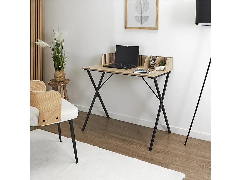 Bureau Klaus Design Epure Marron, Noir