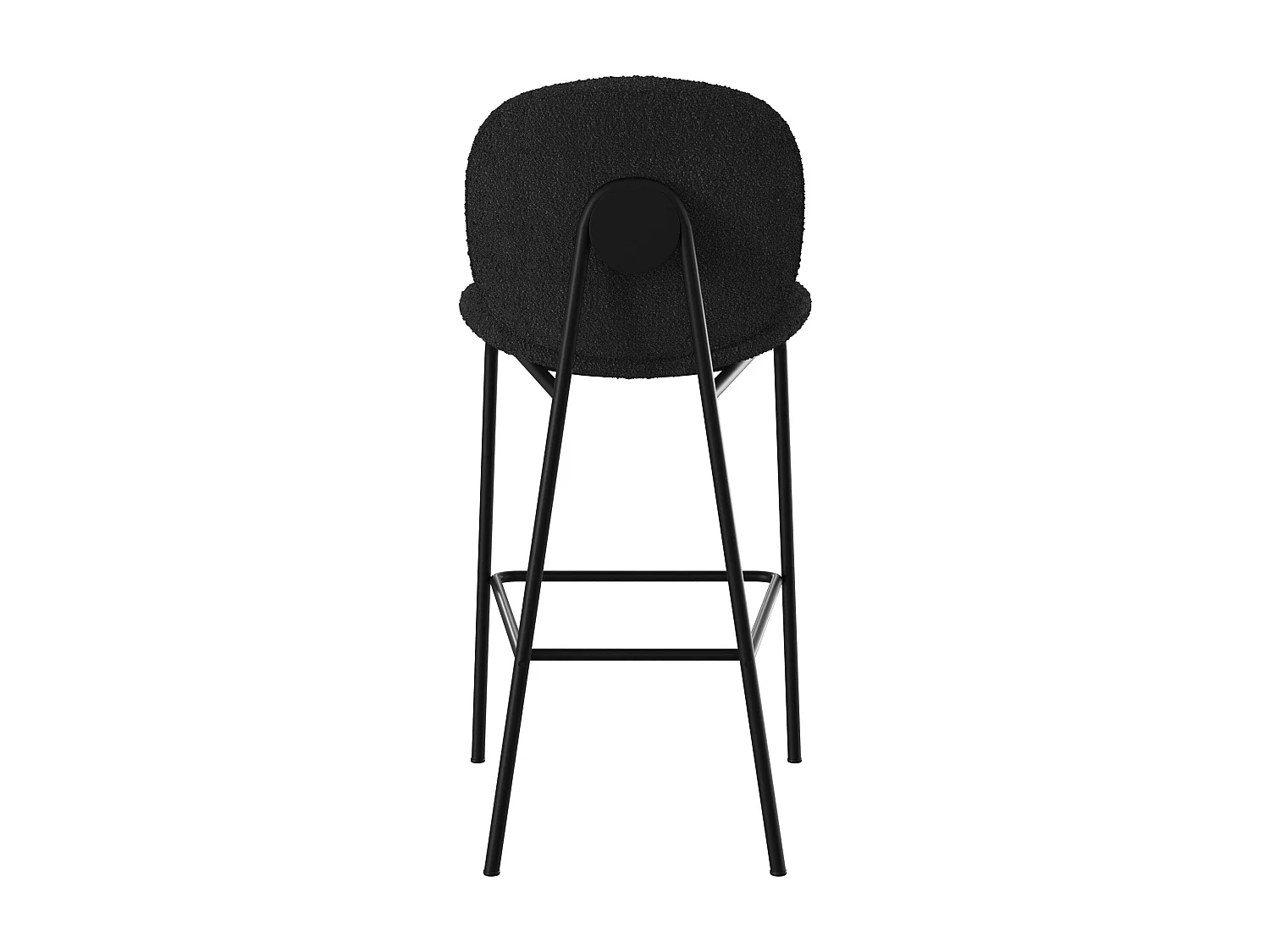 Lot de 2 chaises pour îlot central en tissu bouclé noir 63,5 cm - Iris