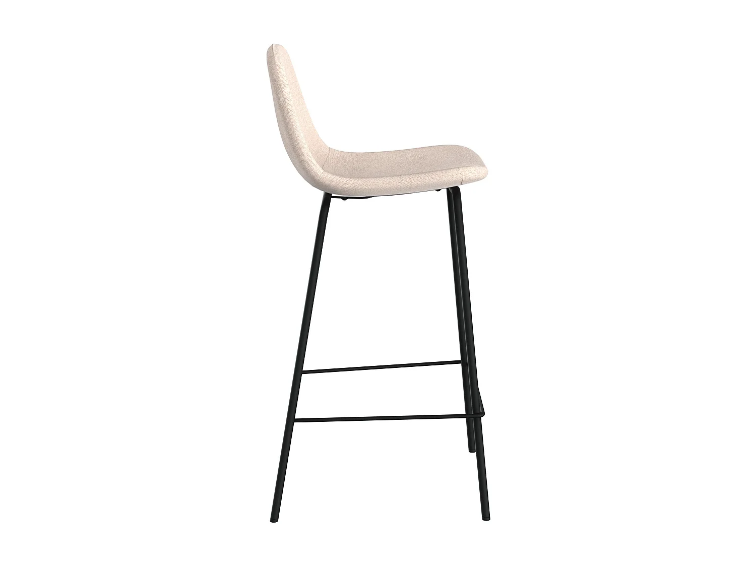 Set di 2 sedie per isola centrale in tessuto beige 65,5 cm - Henrik