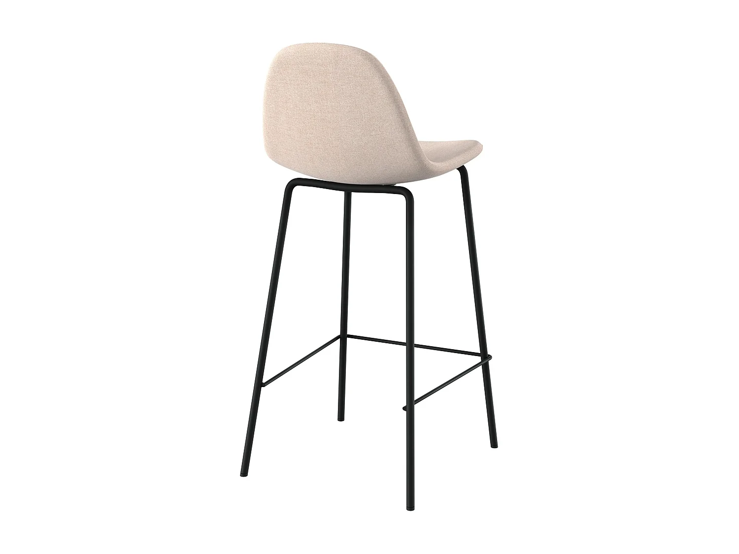 Set di 2 sedie per isola centrale in tessuto beige 65,5 cm - Henrik