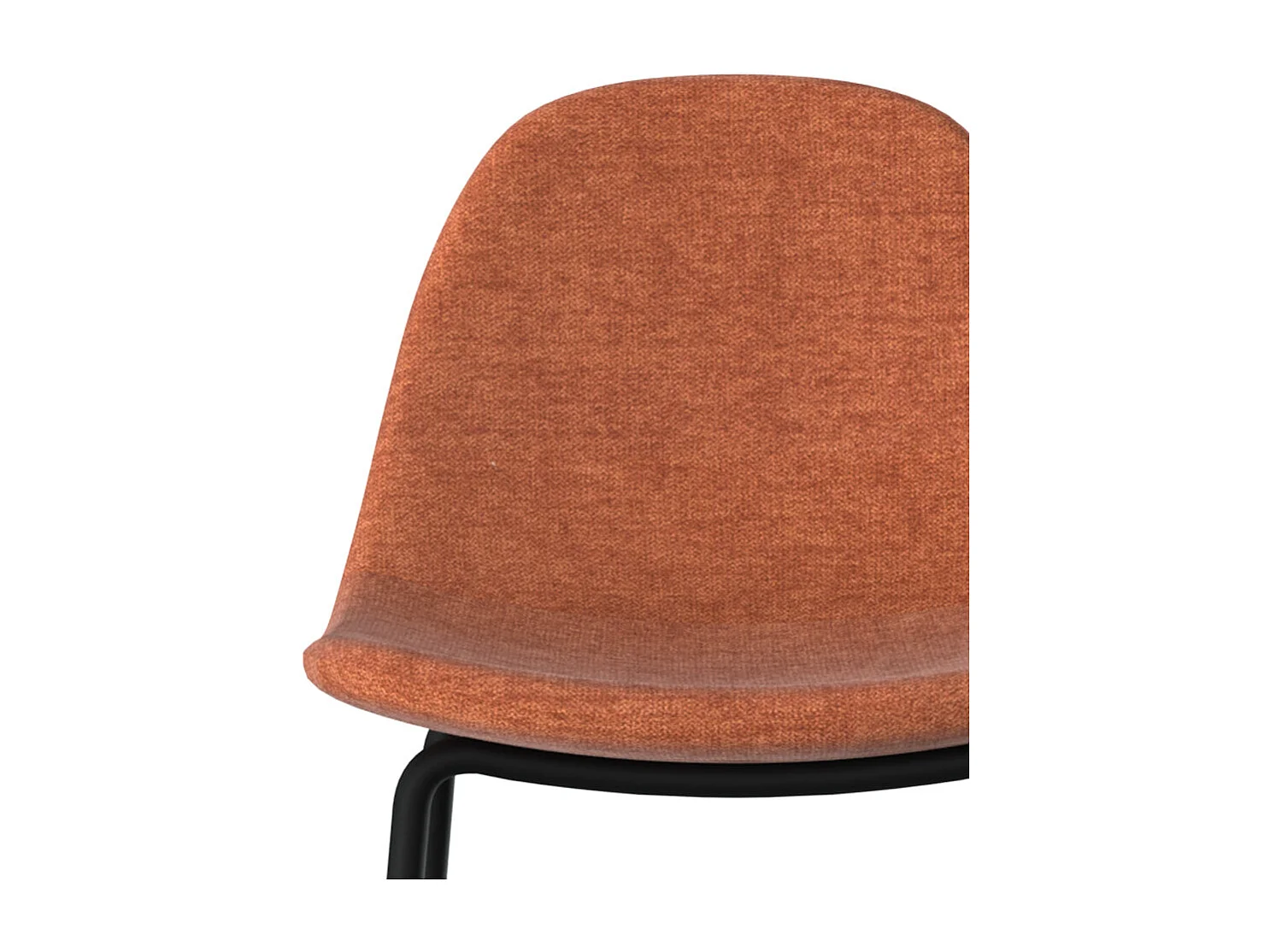 Lot de 2 chaises pour îlot central en tissu terracotta 65,5 cm - Henrik