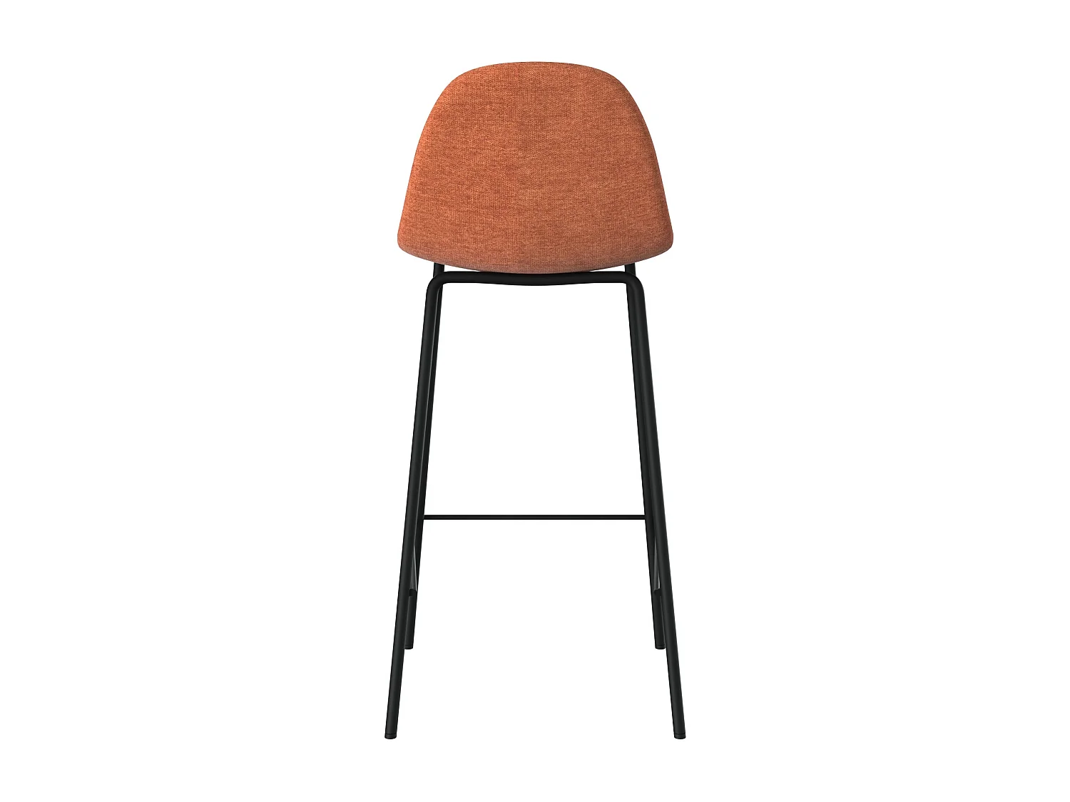 Lot de 2 chaises pour îlot central en tissu terracotta 65,5 cm - Henrik