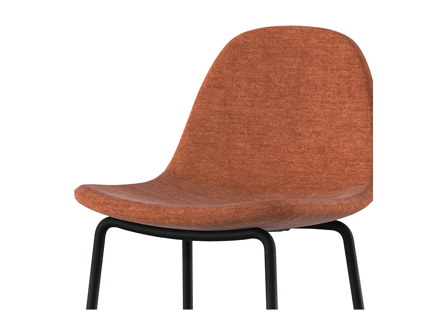 Lot de 2 chaises pour îlot central en tissu terracotta 65,5 cm - Henrik