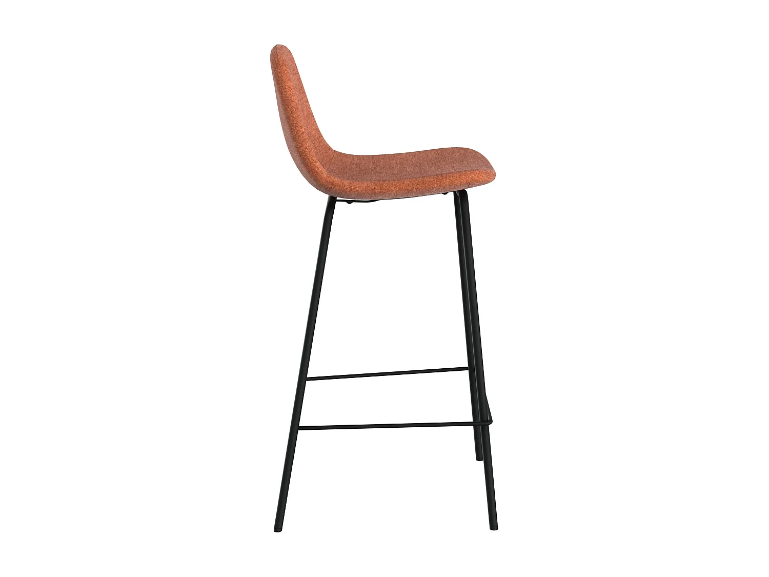 Lot de 2 chaises pour îlot central en tissu terracotta 65,5 cm - Henrik
