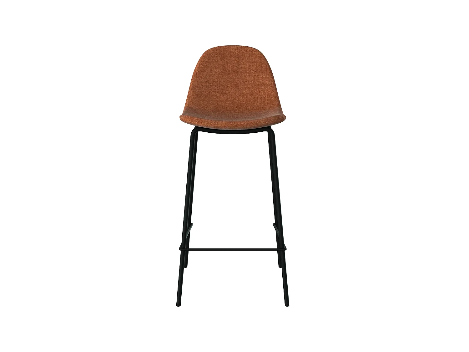 Set di 2 sedie per isola centrale in tessuto terracotta 65,5 cm - Henrik