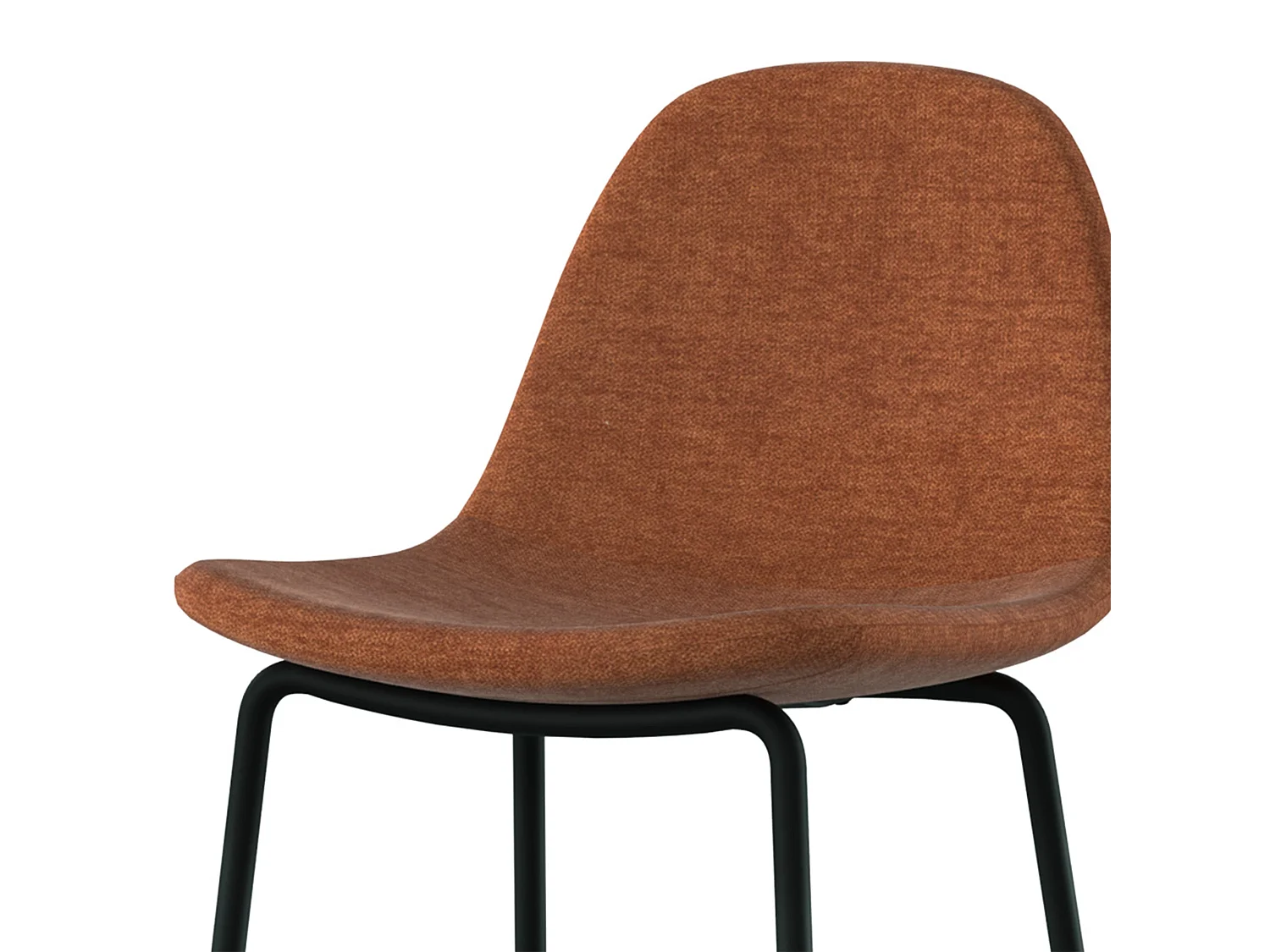 Set di 2 sedie per isola centrale in tessuto terracotta 65,5 cm - Henrik
