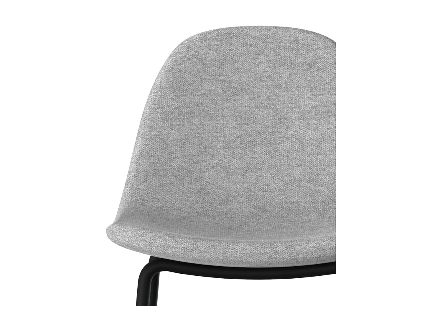 Set de 2 sillas para isla central en tela gris claro 65 cm - Henrik