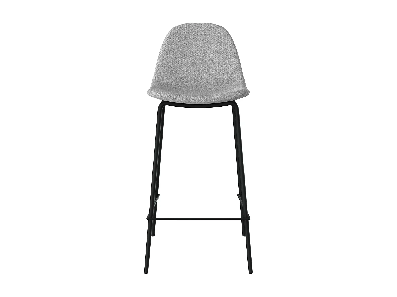 Lot de 2 chaises pour îlot central en tissu gris clair 65,5 cm - Henrik