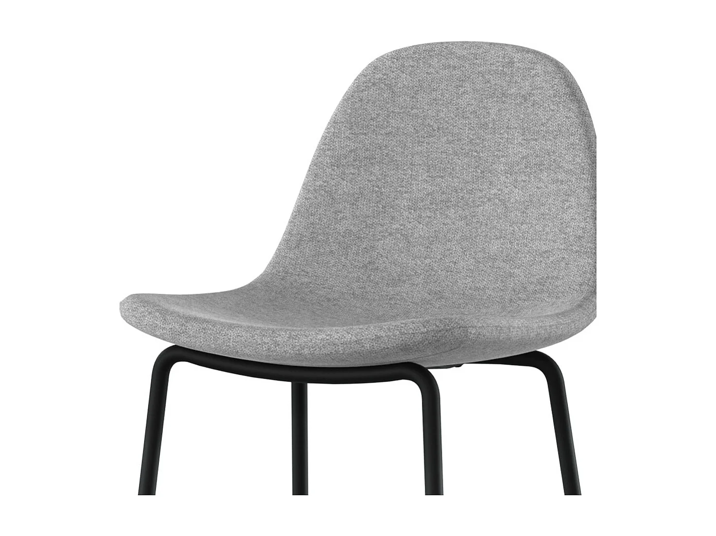 Set di 2 sedie per isola centrale in tessuto grigio chiaro 65,5 cm - Henrik