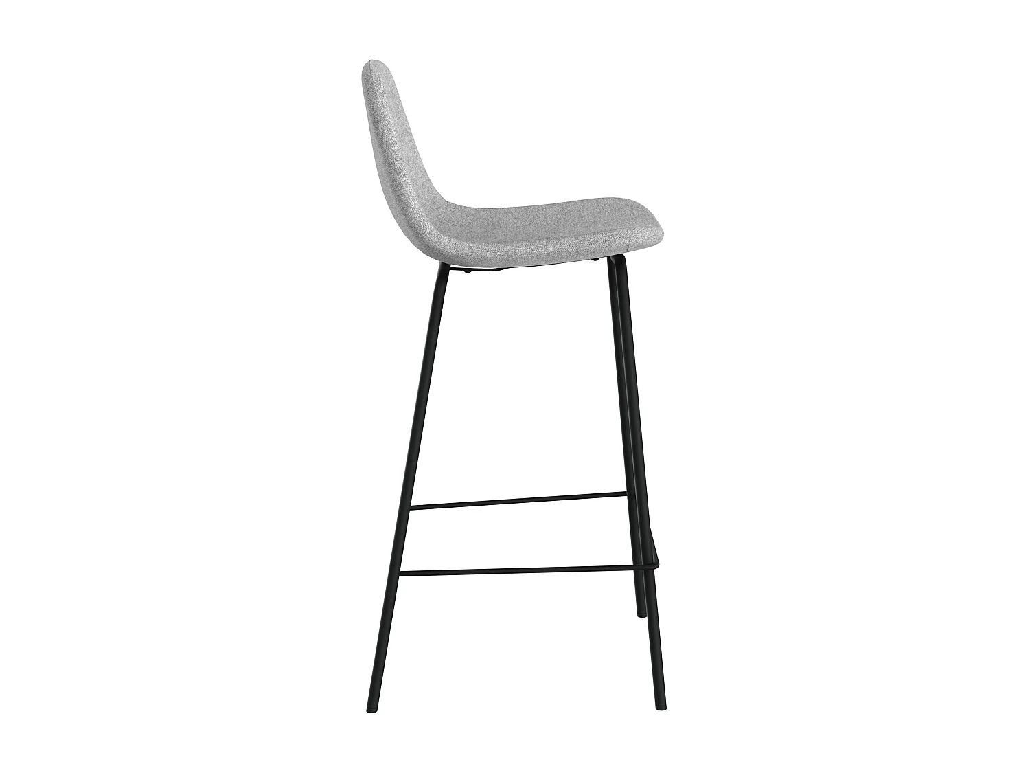 Set di 2 sedie per isola centrale in tessuto grigio chiaro 65,5 cm - Henrik