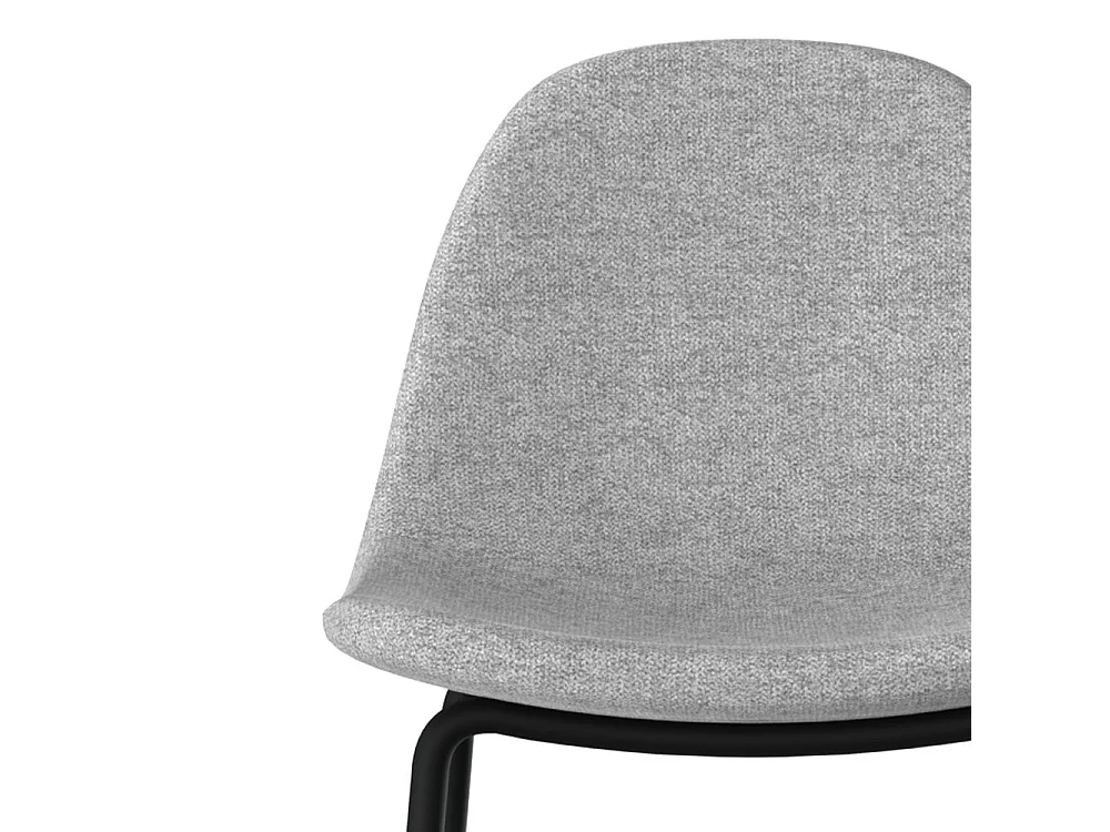 Lot de 2 chaises pour îlot central en tissu gris clair 65,5 cm - Henrik