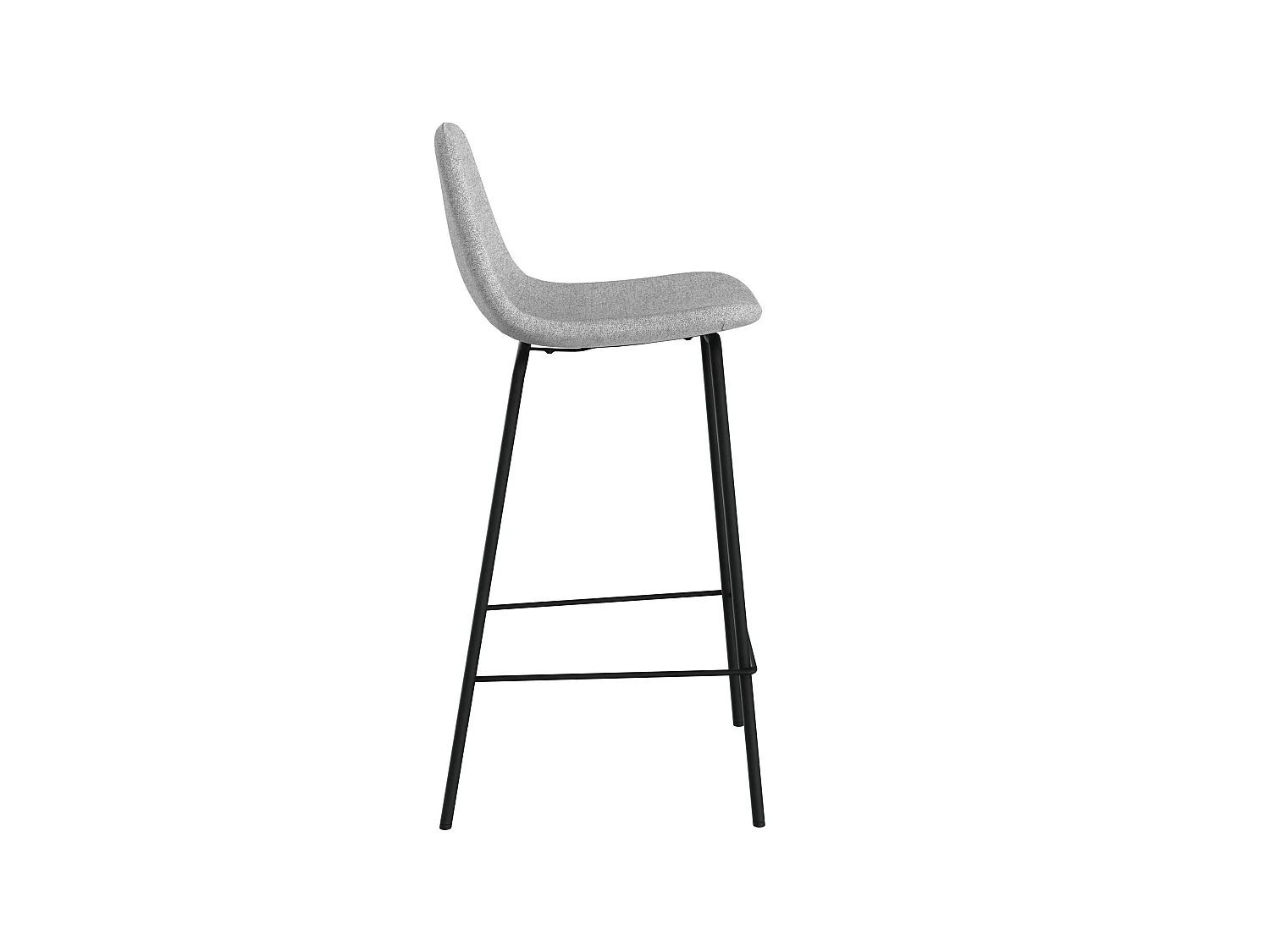 Lot de 2 chaises pour îlot central en tissu gris clair 65,5 cm - Henrik