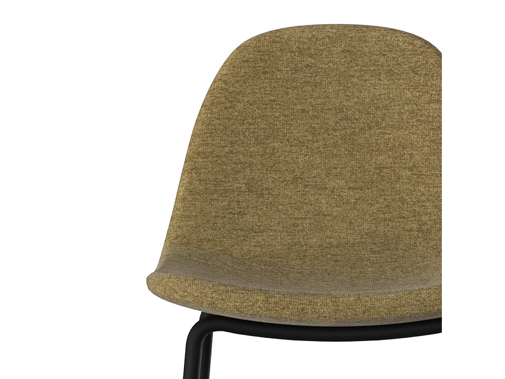 Lot de 2 chaises pour îlot central en tissu vert kaki 65,5 cm - Henrik