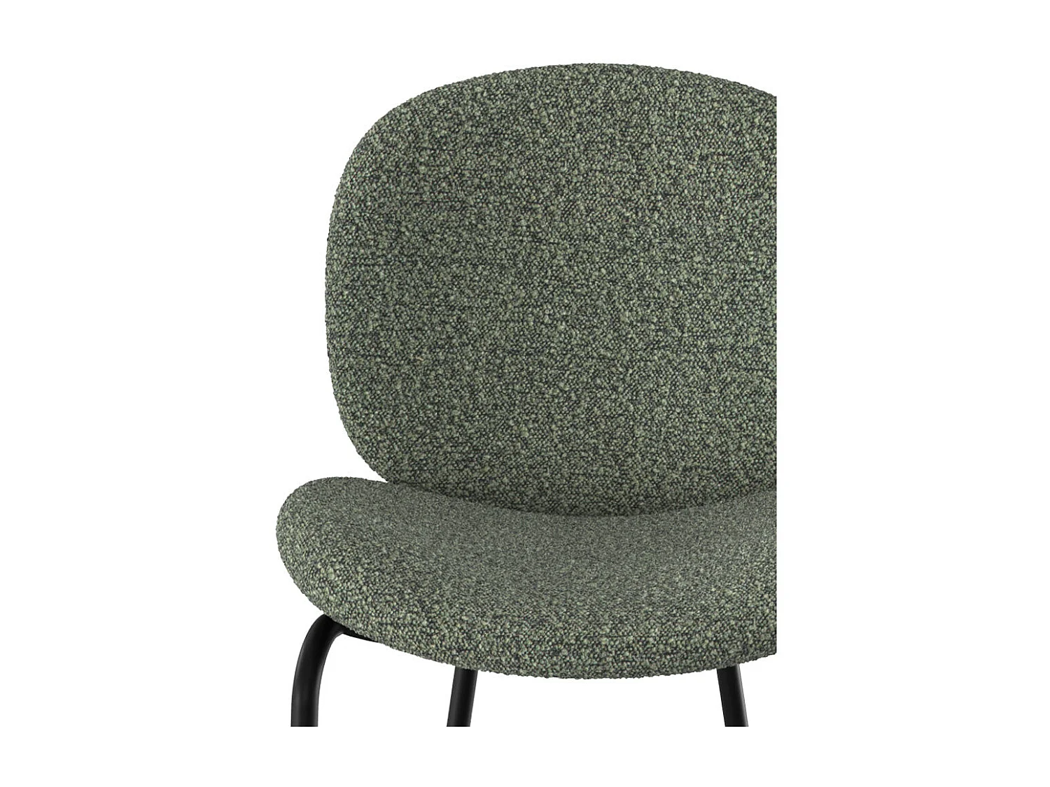 Set di 2 sedie da bar in tessuto bouclé verde 65,5 cm - Iris