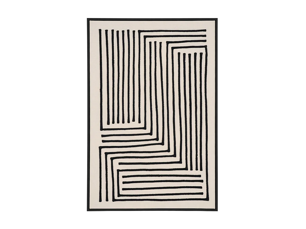 Lipari Leinwanddruck No.3 60x90 cm schwarz, beige.