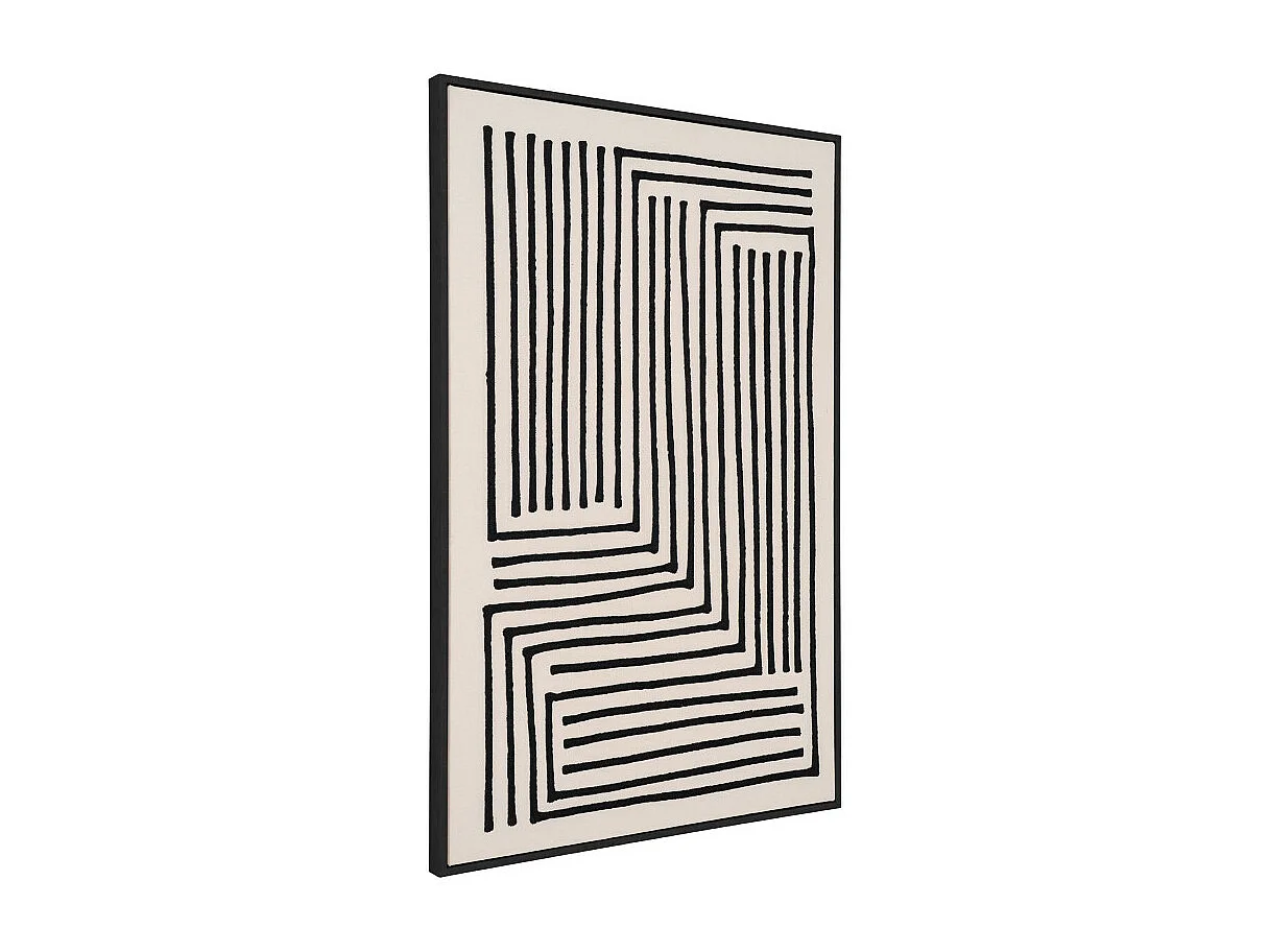 Lipari Leinwanddruck No.3 60x90 cm schwarz, beige.