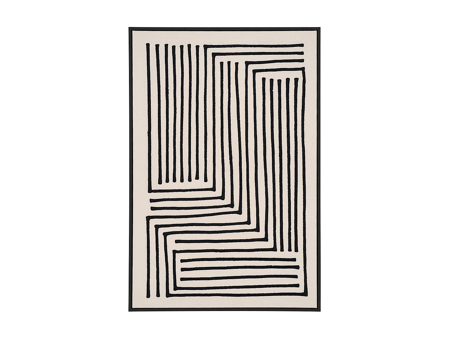 Lipari Canvasprint No.3 60x90 cm zwart, beige.