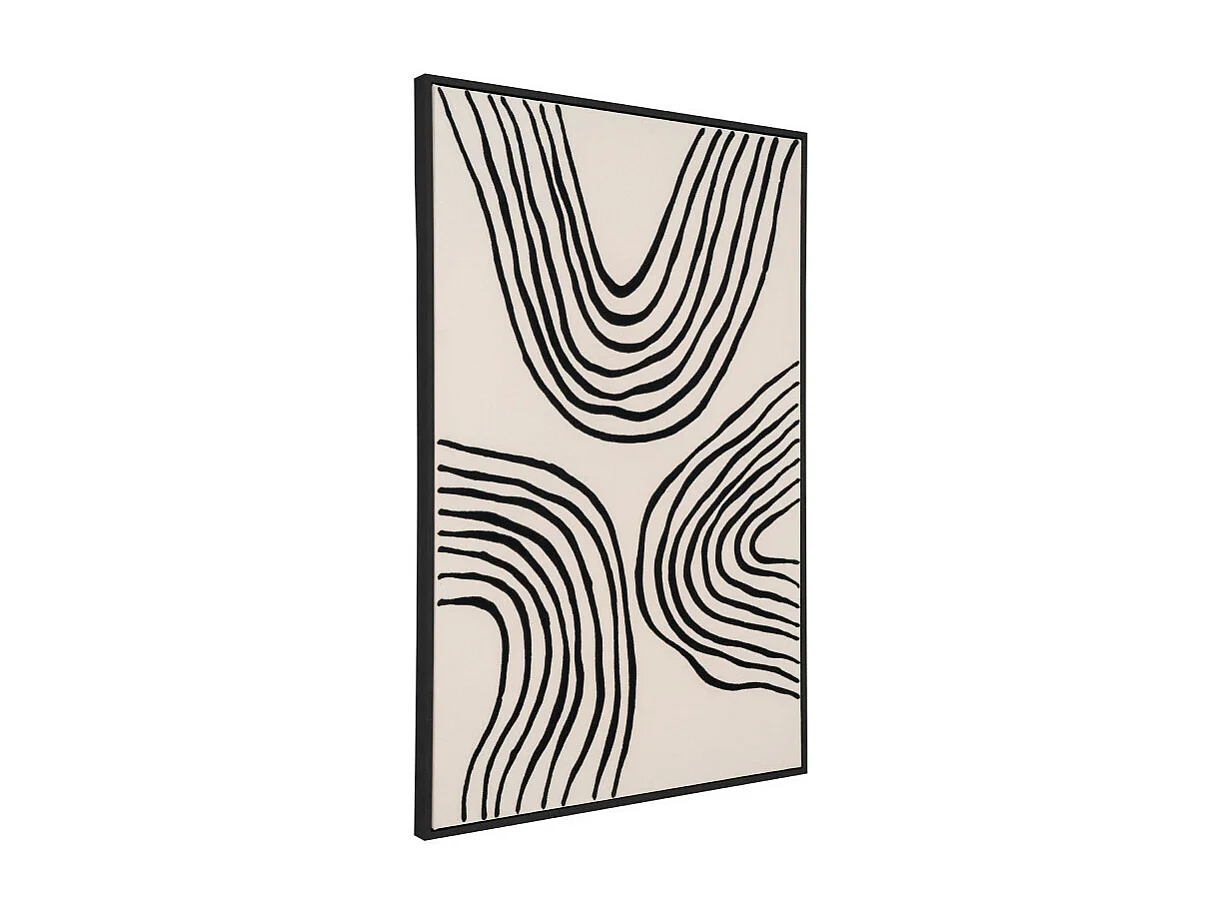 Lipari Leinwanddruck No.2 60x90 cm schwarz, beige.