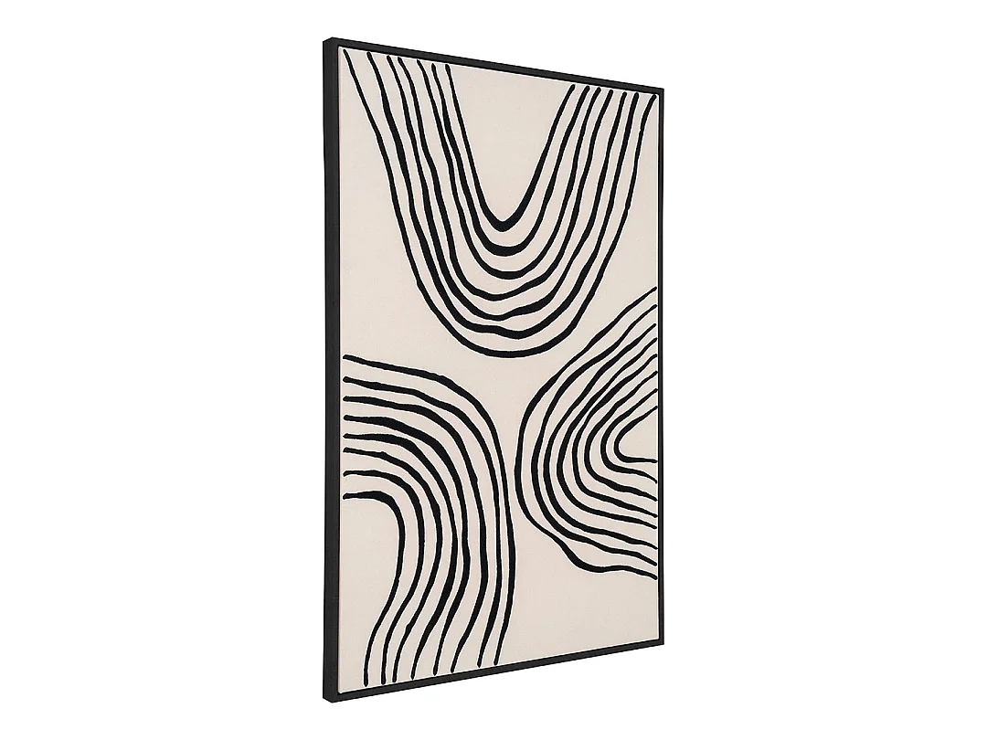 Lipari Canvasprint No.2 60x90 cm zwart, beige.