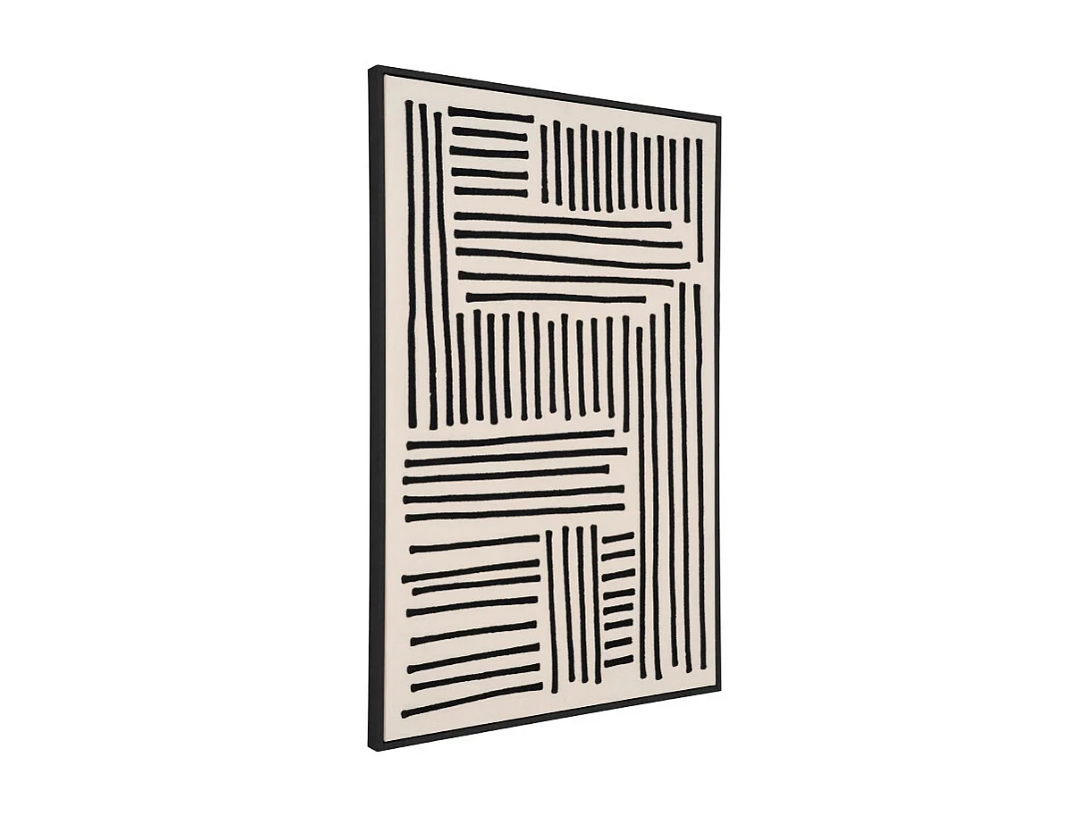 Lipari Canvasprint No.1 100x140 cm zwart, beige.