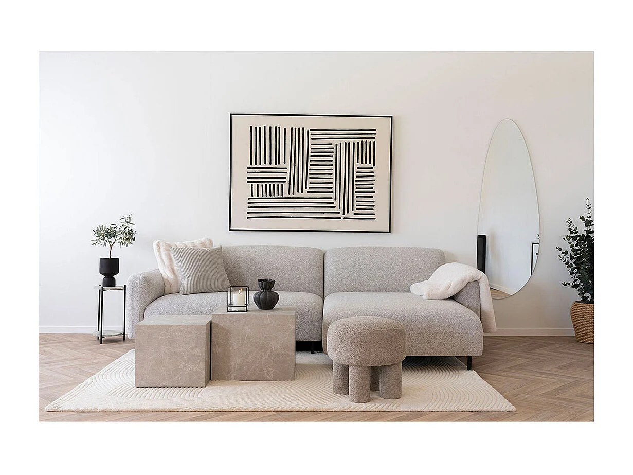 Lipari Canvasprint No.1 100x140 cm zwart, beige.