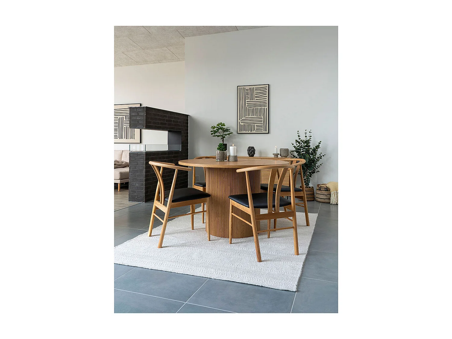 Lipari Canvasprint No.1 60x90 cm zwart, beige.