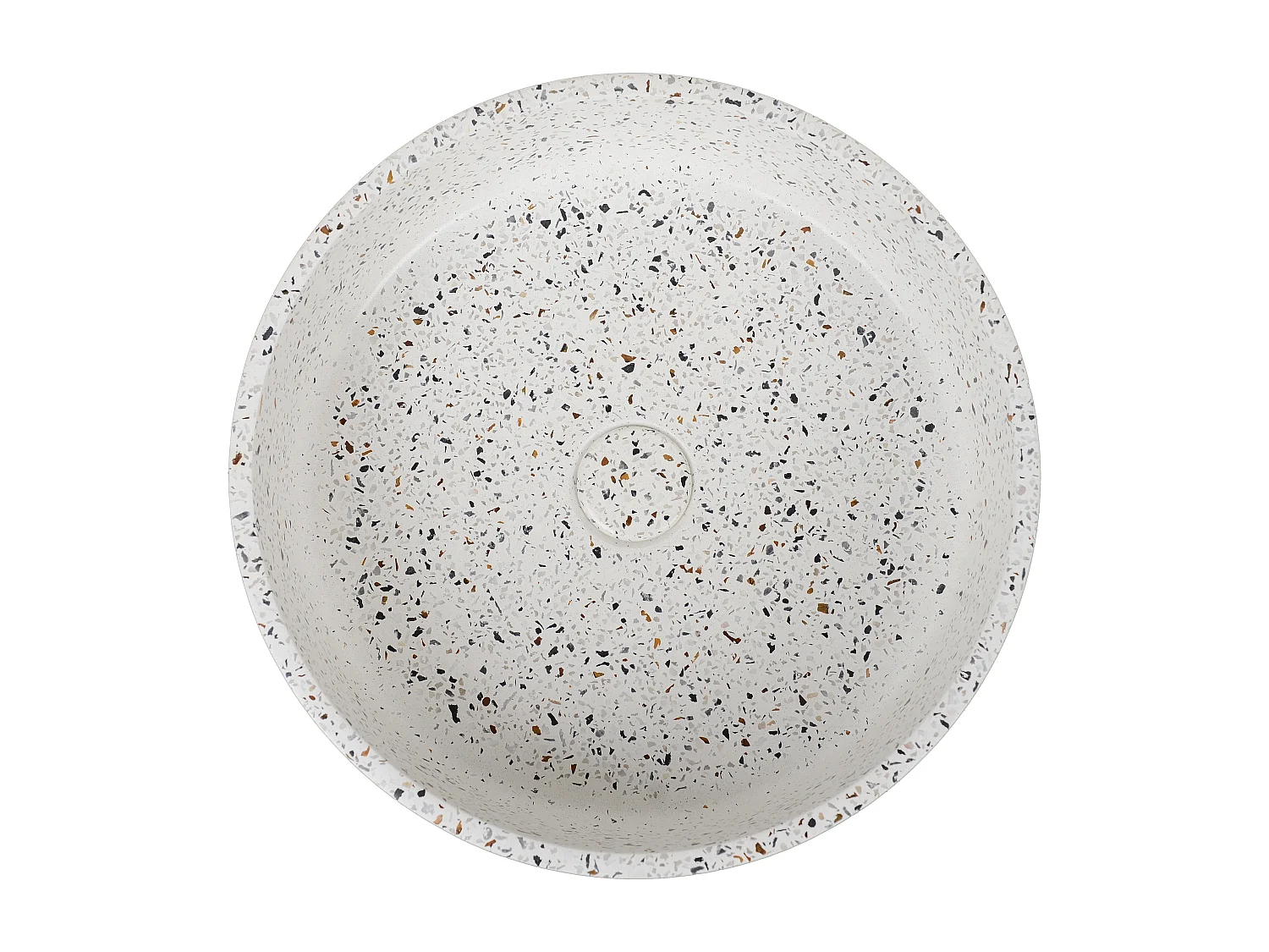 Vasque ronde à poser en terrazzo bleu - 39 cm - DUKAT