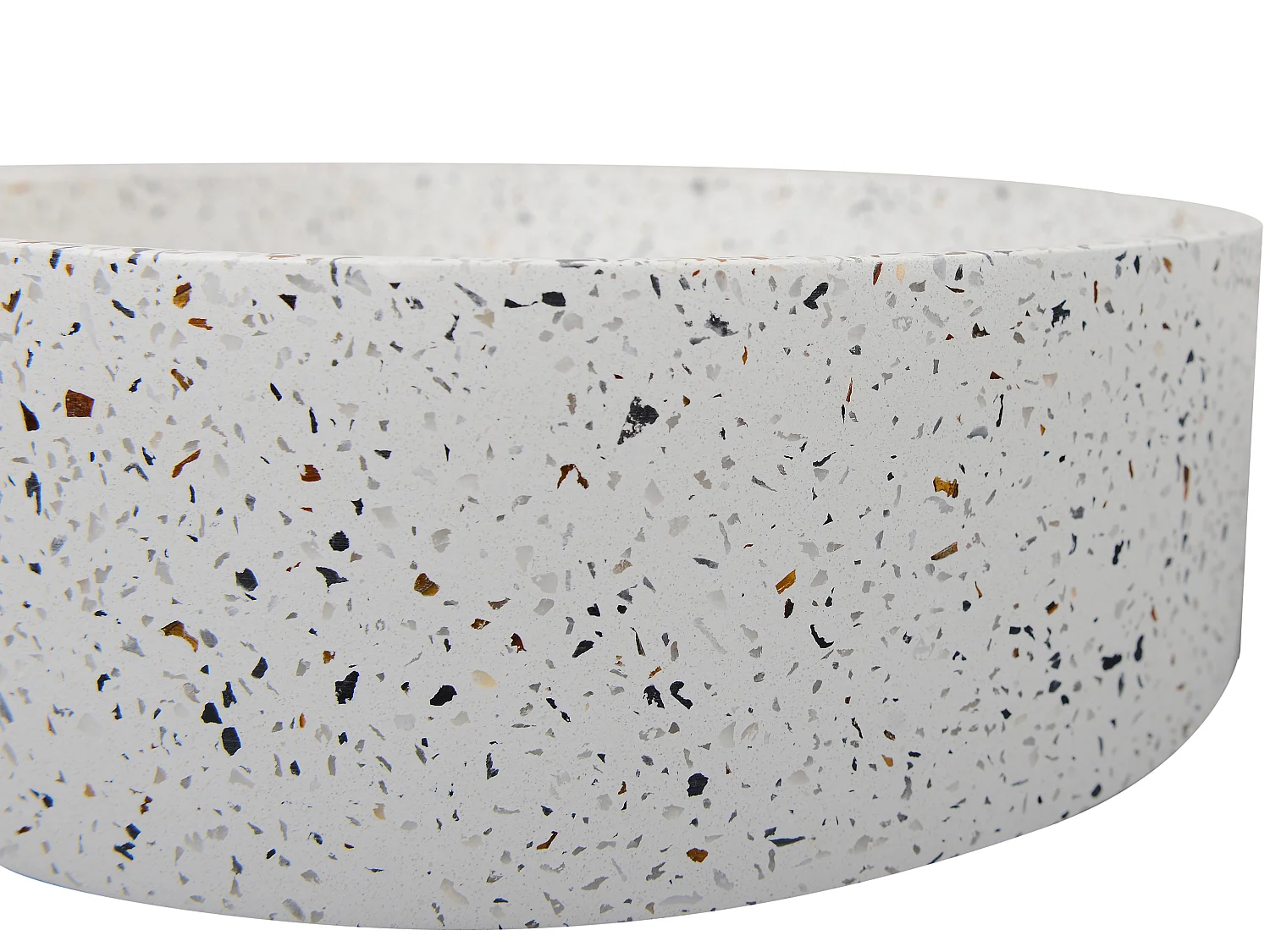 Vasque ronde à poser en terrazzo bleu - 39 cm - DUKAT