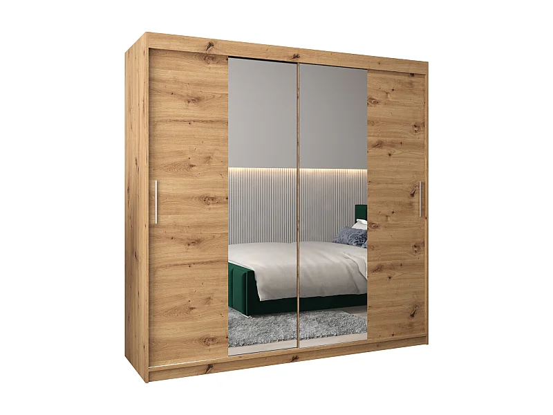 Tokyo 1 kledingkast met schuifdeuren 200/200/62 2 deuren (artisan/artisan)