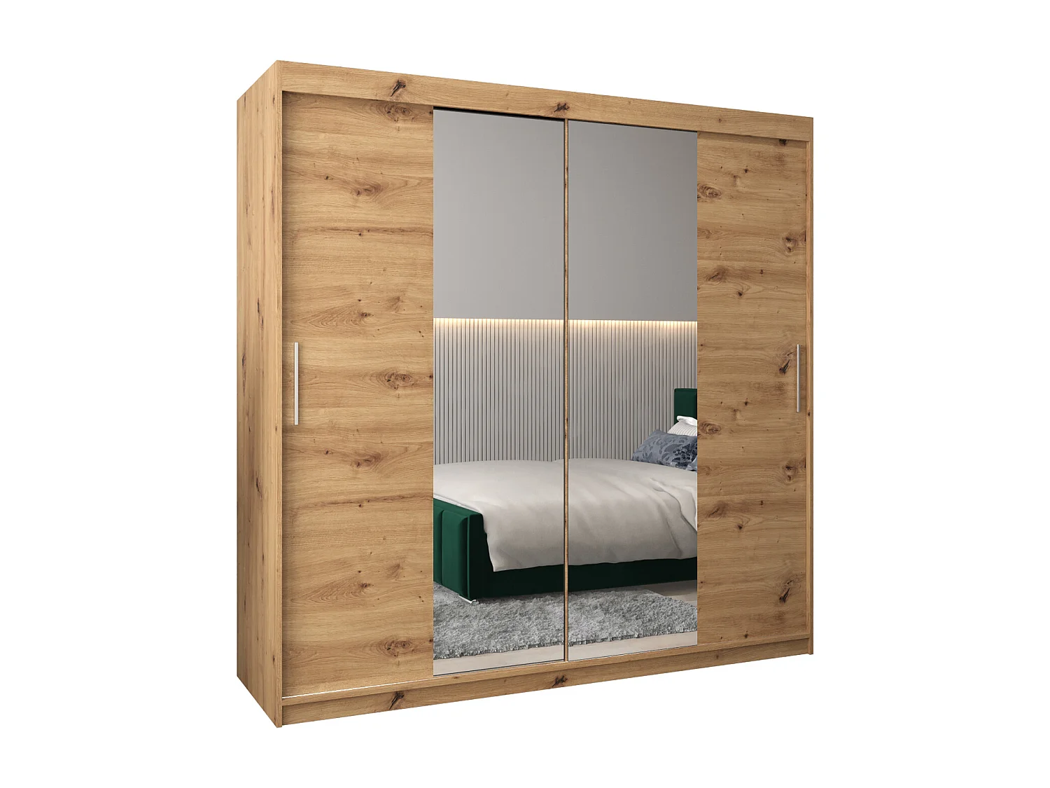 Armoire Tokyo 1 À Portes Coulissantes 200/200/62 2 portes (Artisan/Artisan)