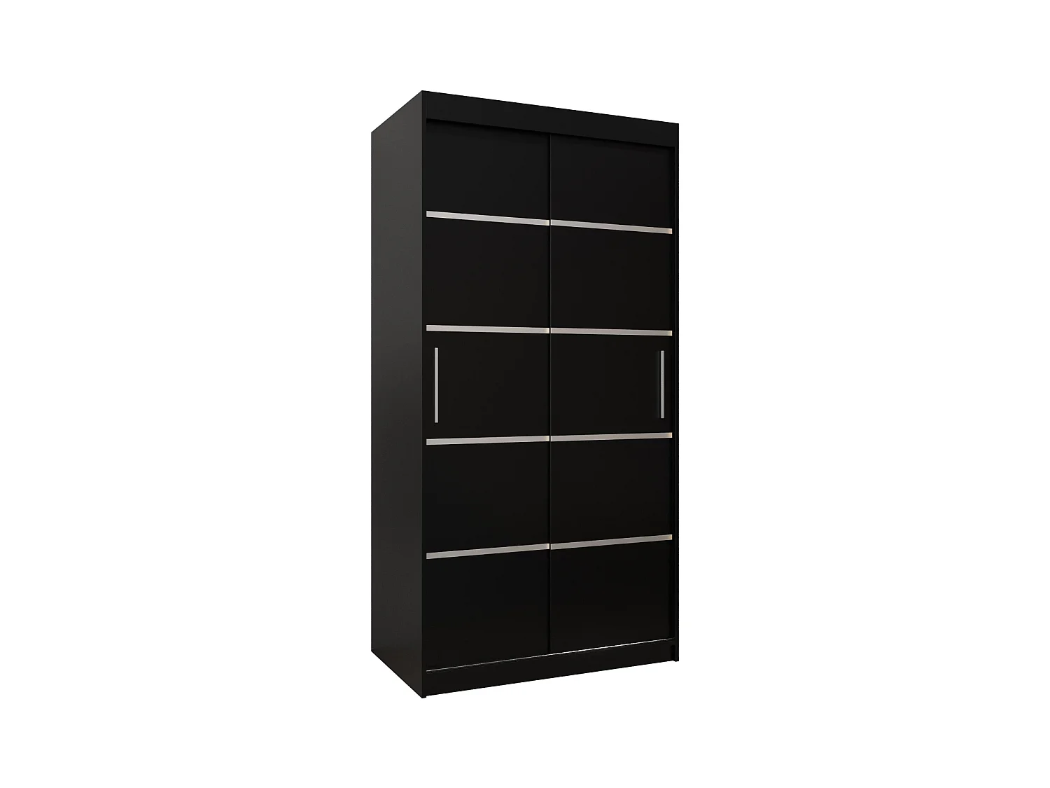 ARMOIRE VERONA 1 À PORTES COULISSANTES 200/100/62 2 Portes (Noir/Noir)