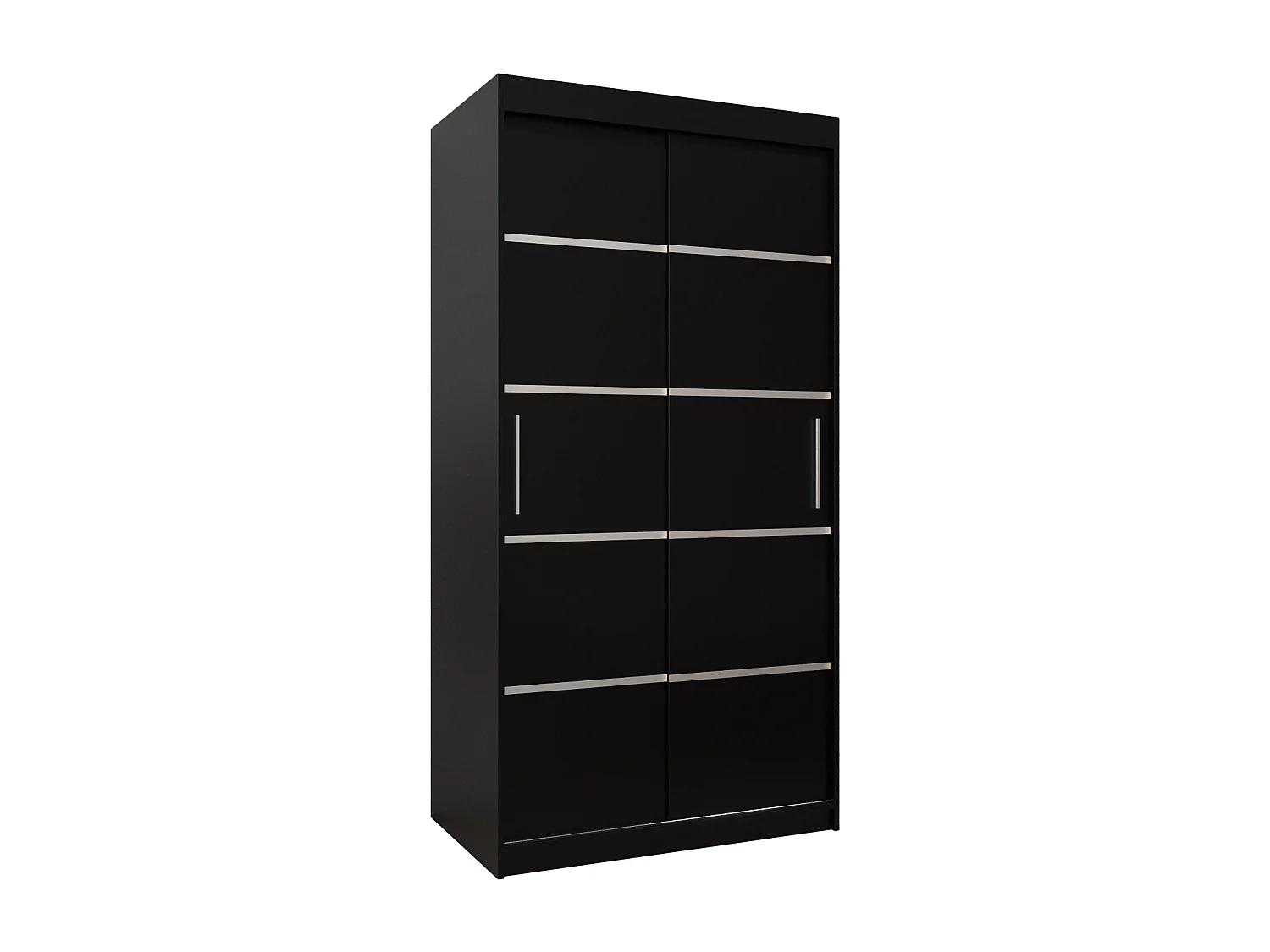 ARMOIRE VERONA 1 À PORTES COULISSANTES 200/100/62 2 Portes (Noir/Noir)