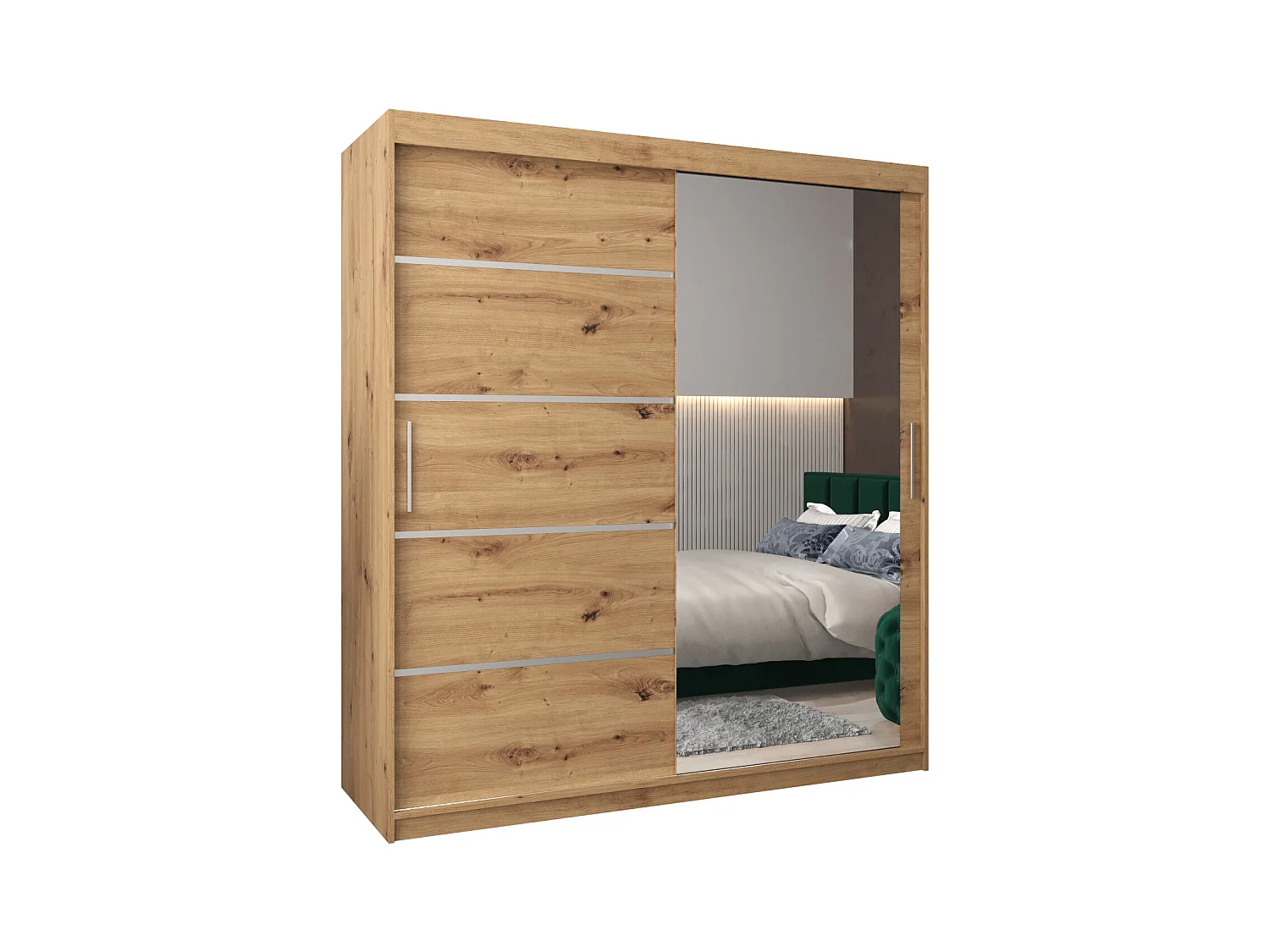 SCHWEBETÜRENSCHRANK VERONA 2 200/180/62 2-türig (Artisan/Artisan)