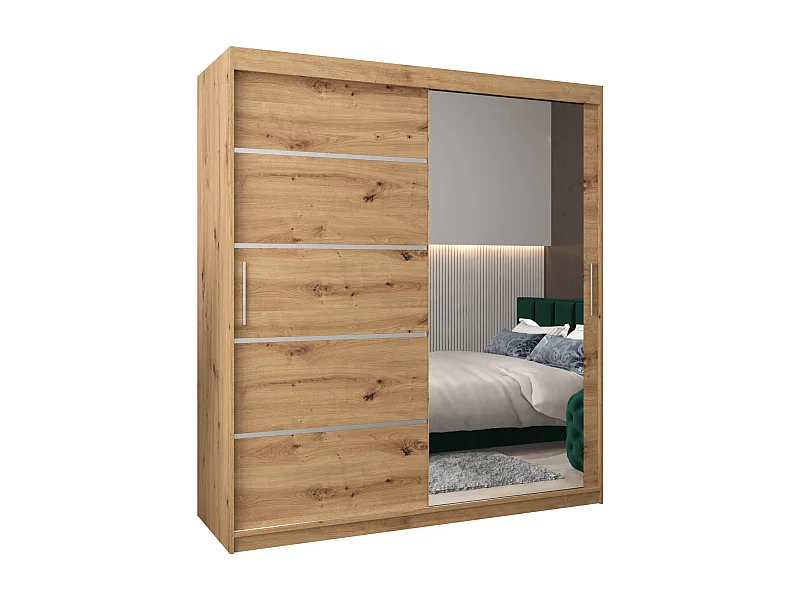 ARMOIRE VERONA 2 À PORTES COULISSANTES 200/180/62 2 Portes (Artisan/Artisan)