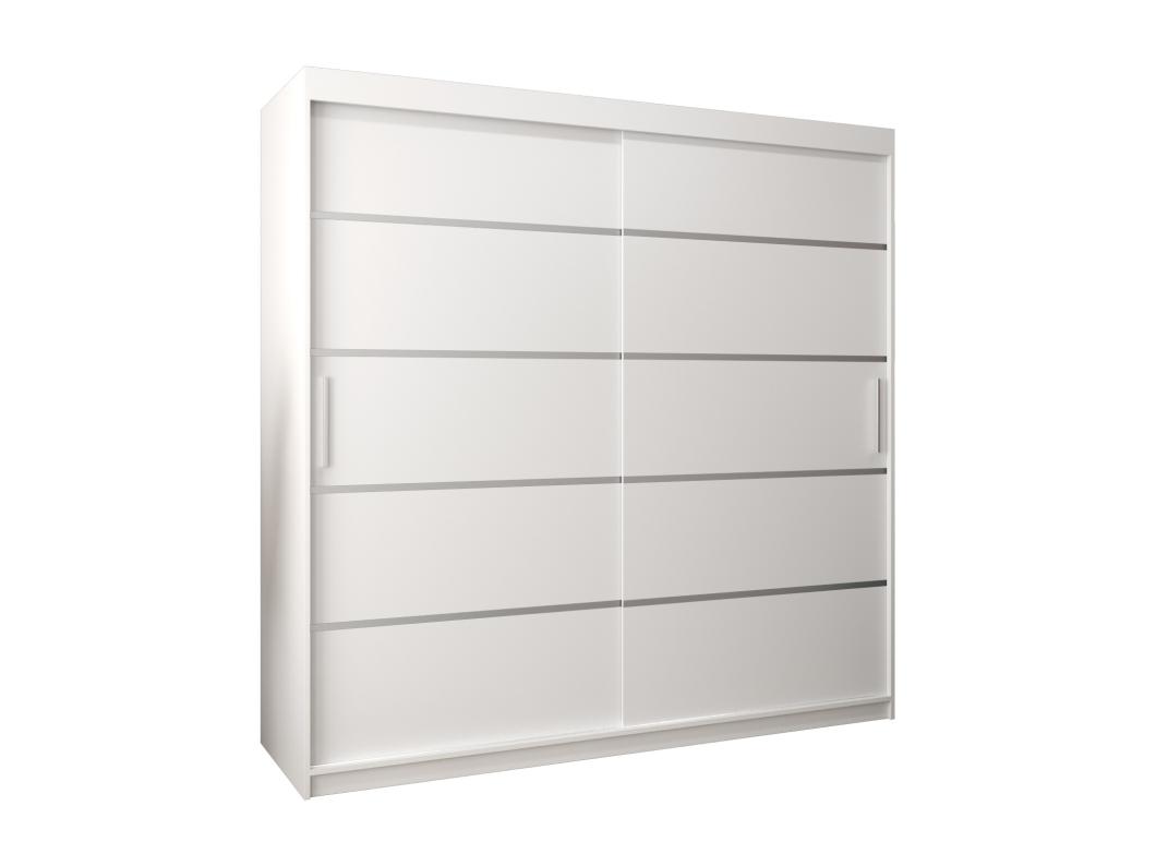 ARMADIO VERONA 1 AD ANTE SCORREVOLI 200/200/62 2 porte (Bianco/Bianco)