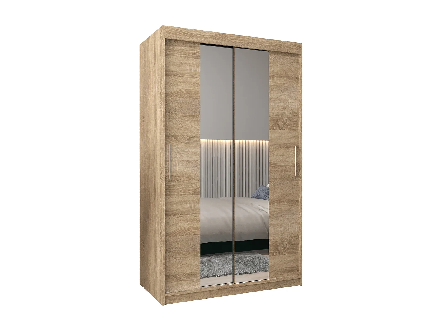 Armoire Tokyo 1 À Portes Coulissantes 200/120/62 2 portes (Sonoma/Sonoma)