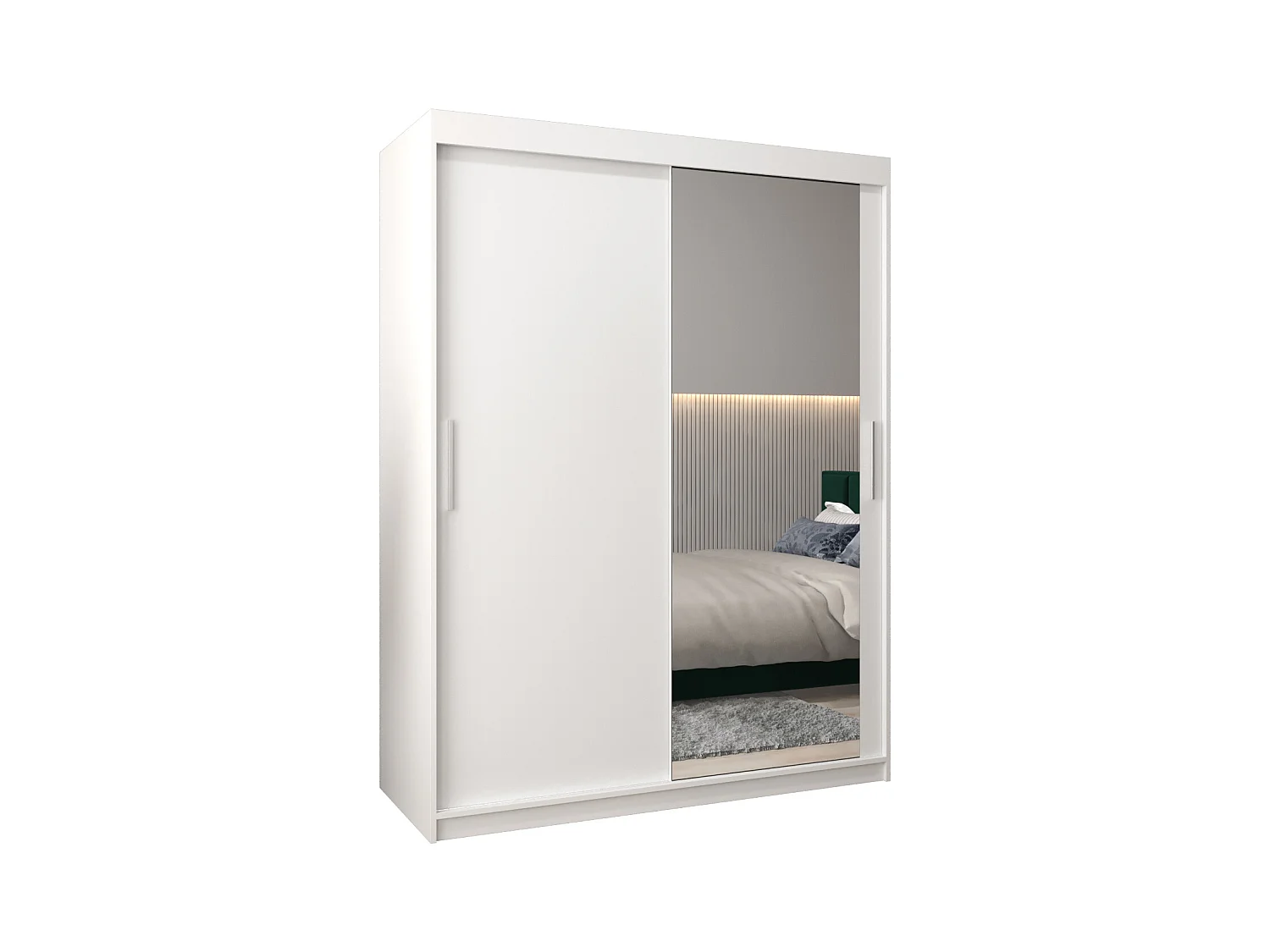 ARMOIRE TOKYO 2 DE PUERTAS CORREDERAS 200/150/62 2 puertas (Blanco/Blanco)