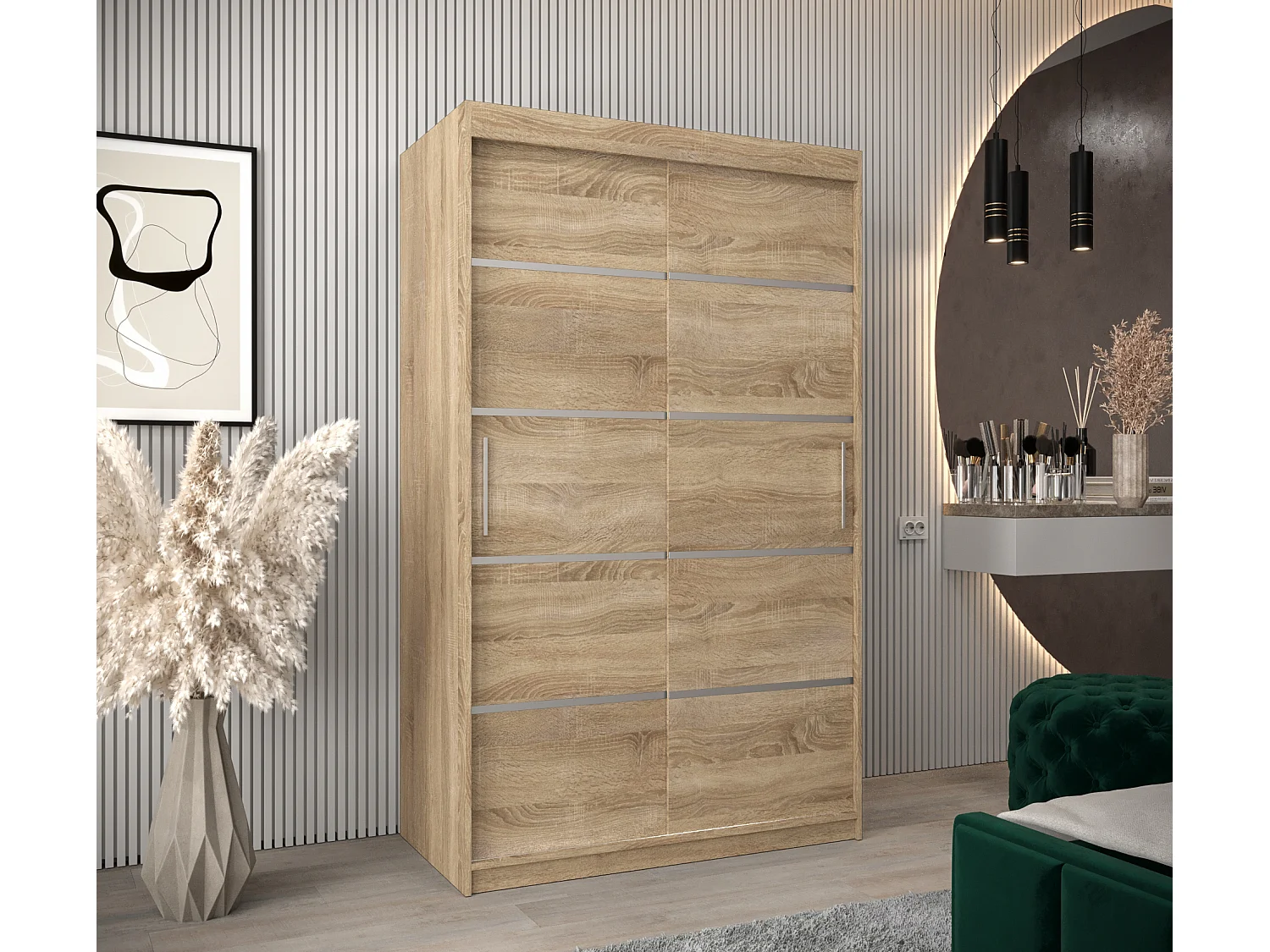 SCHWEBETÜRENSCHRANK VERONA 1 200/120/62 2-türig (Sonoma/Sonoma)