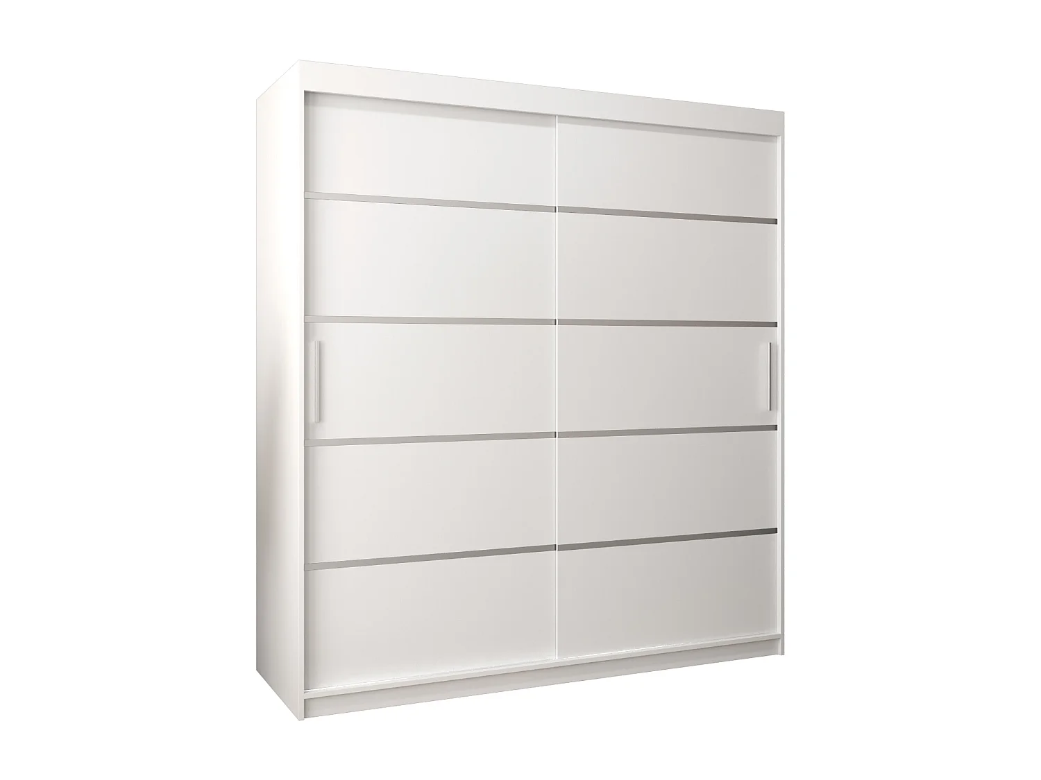 ARMADIO VERONA 1 AD ANTE SCORREVOLI 200/180/62 2 porte (Bianco/Bianco)