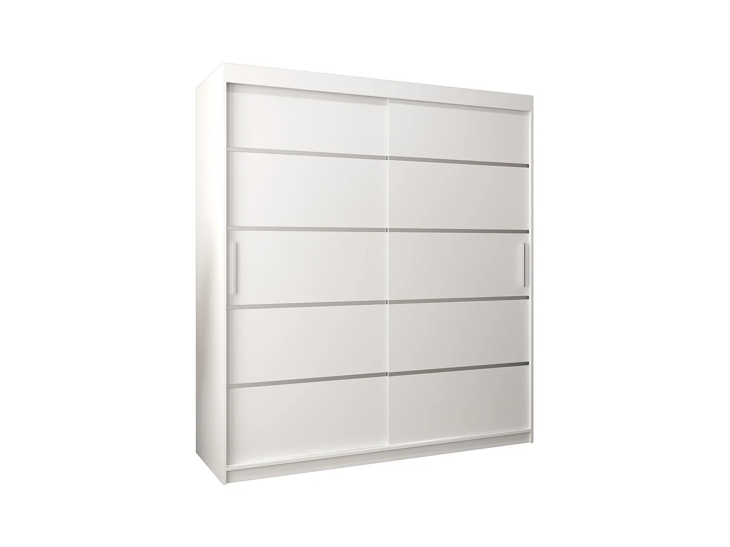 ARMOIRE VERONA 1 À PORTES COULISSANTES 200/180/62 2 Portes (Blanc/Blanc)