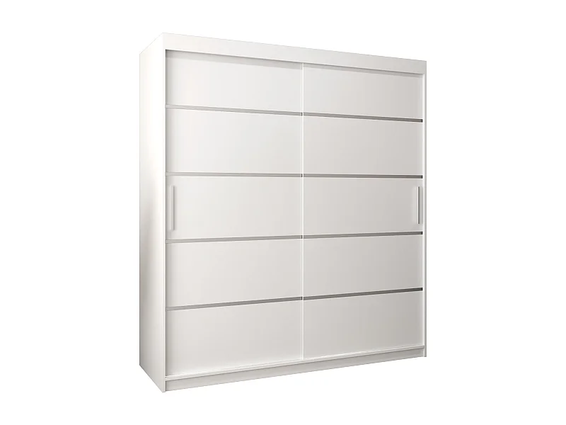 ARMOIRE VERONA 1 À PORTES COULISSANTES 200/180/62 2 Portes (Blanc/Blanc)