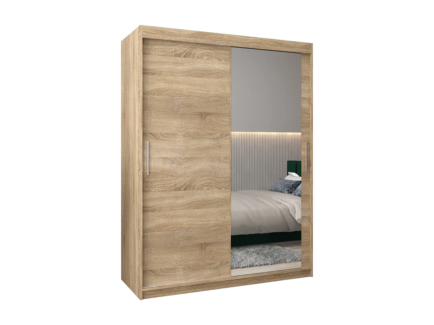 ARMOIRE TOKYO 2 DE PUERTAS CORREDERAS 200/150/62 2 puertas (Sonoma/Sonoma)