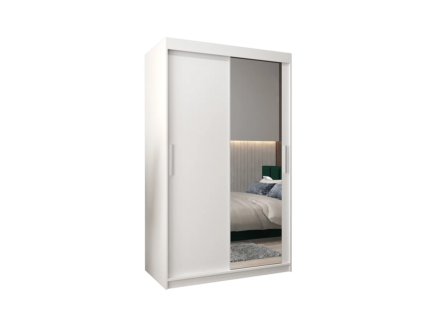 ARMOIRE TOKYO 2 DE PUERTAS CORREDERAS 200/120/62 2 puertas (Blanco/Blanco)
