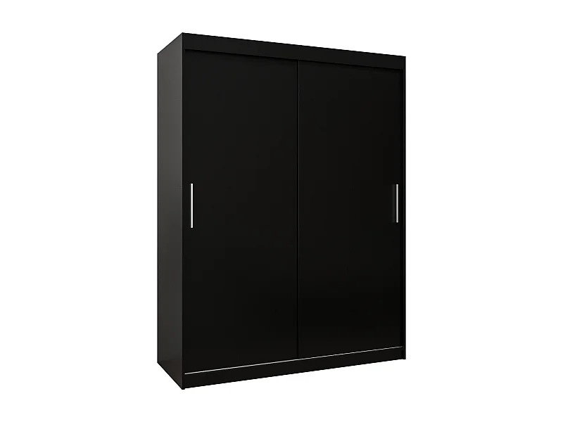 Armoire Tokyo À Portes Coulissantes 200/150/62 2 portes (Noir/Noir)