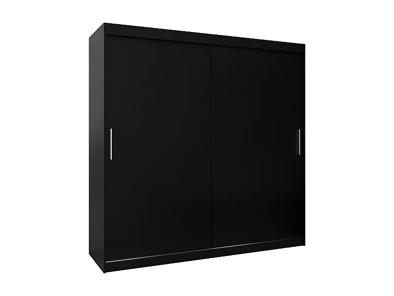 Armoire Tokyo À Portes Coulissantes 200/200/62 2 portes (Noir/Noir)