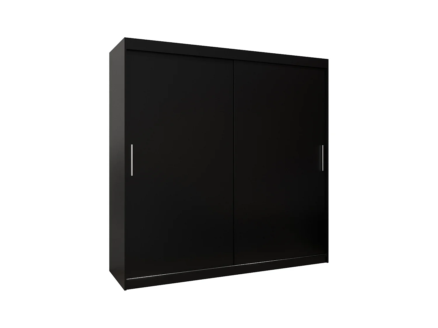 Schwebetürenschrank Tokyo 200/200/62 2-Türig (Schwarz)