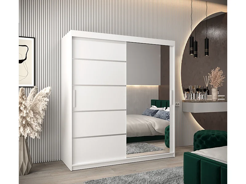 ARMARIO VERONA 2 DE PUERTAS CORREDERAS 200/180/62 2 puertas (blanco/blanco)