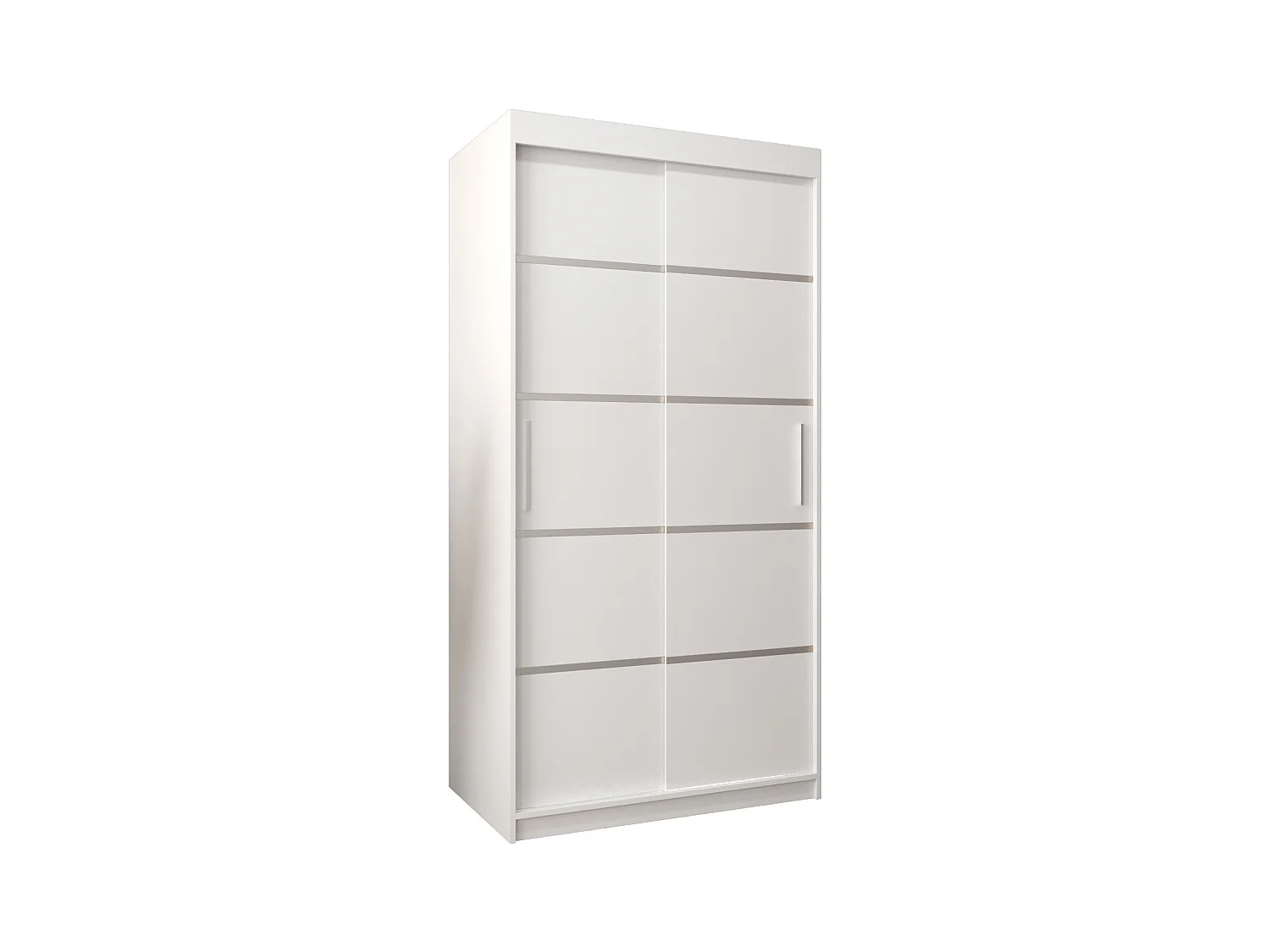 ARMOIRE VERONA 1 À PORTES COULISSANTES 200/100/62 2 Portes (Blanc/Blanc)