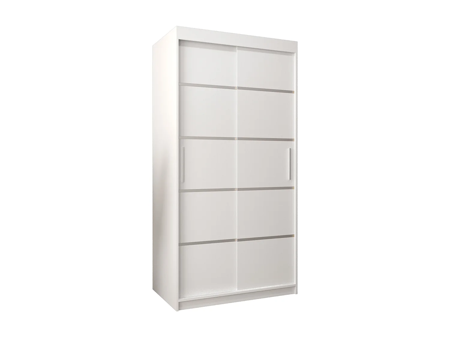 ARMOIRE VERONA 1 À PORTES COULISSANTES 200/100/62 2 Portes (Blanc/Blanc)