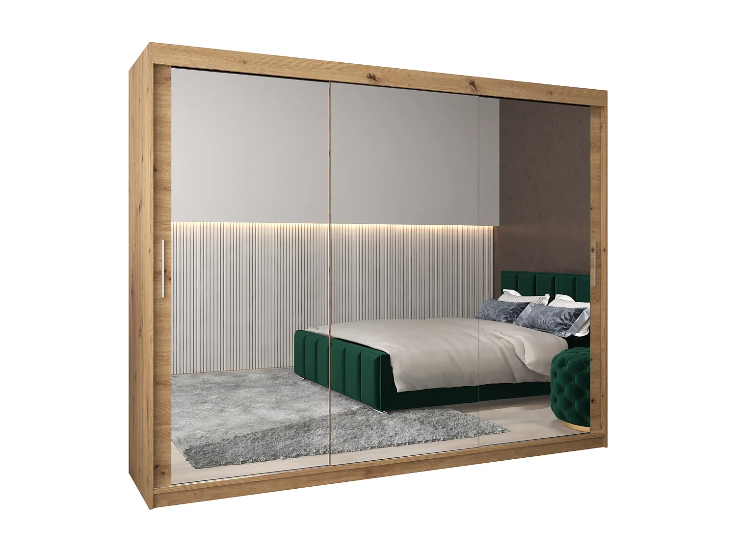 ARMOIRE TOKYO 3 DE PUERTAS CORREDERAS 200/250/62 3 puertas (Artisan/Artisan)